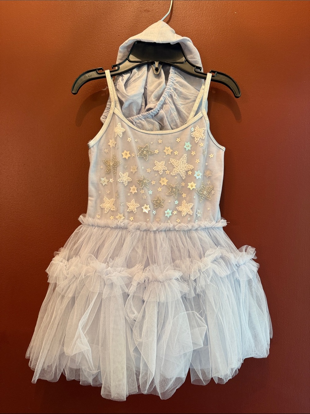 Tutu Du Monde - Light Blue Star Tulle Princess Costume Dress with Hood